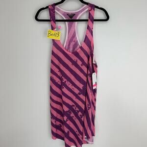 Y2K Roxy Sundress Sleeveless Pink Purple Size Large NEW